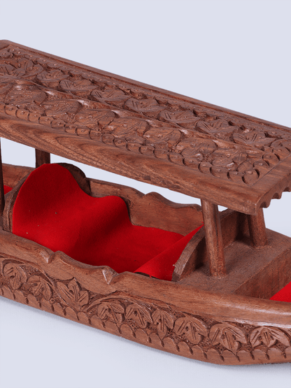 Ride In Carved Walnut Wood Shikara - Shopping in Kashmir