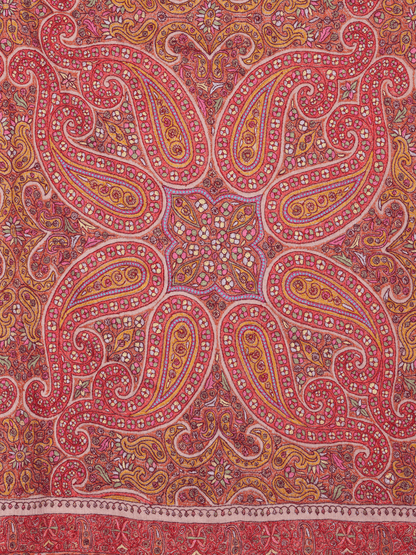 Almond Design Off White Jama Pashmina Shawl - Shopping in Kashmir