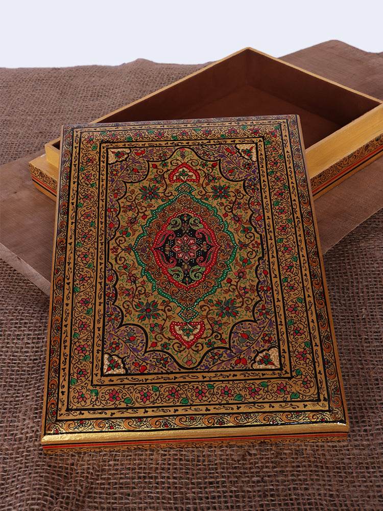 Kaaleen Work Papier Mache Jewellery Box - Shopping in Kashmir