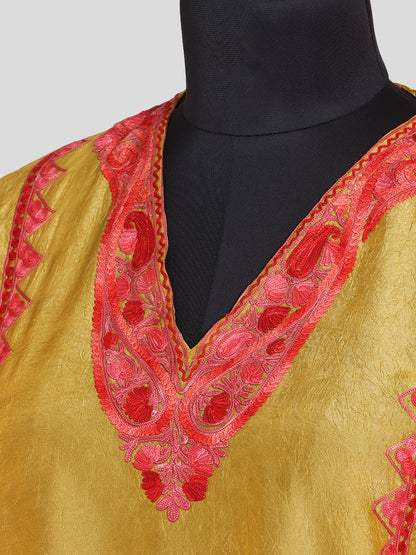 Zariya Yellow Cheese Silk Twins - Kaftan Set & Kurti