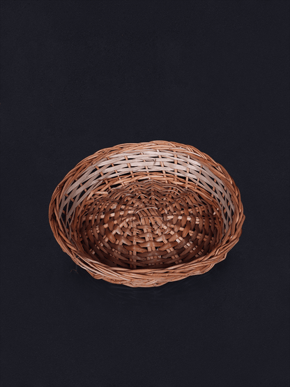 Shaakh Traditional Flat Willow Dry Fruit Baskets (Set of 3) - Shopping in Kashmir