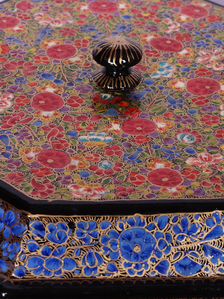Multi Hazaar Work Papier Mache Dry Fruit Bowl - Shopping in Kashmir