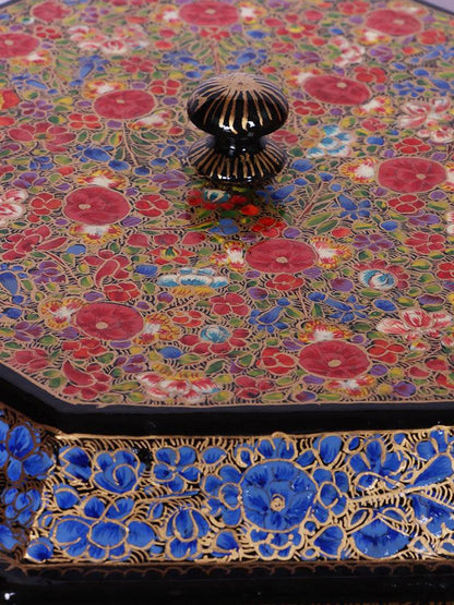 Multi Hazaar Work Papier Mache Dry Fruit Bowl - Shopping in Kashmir