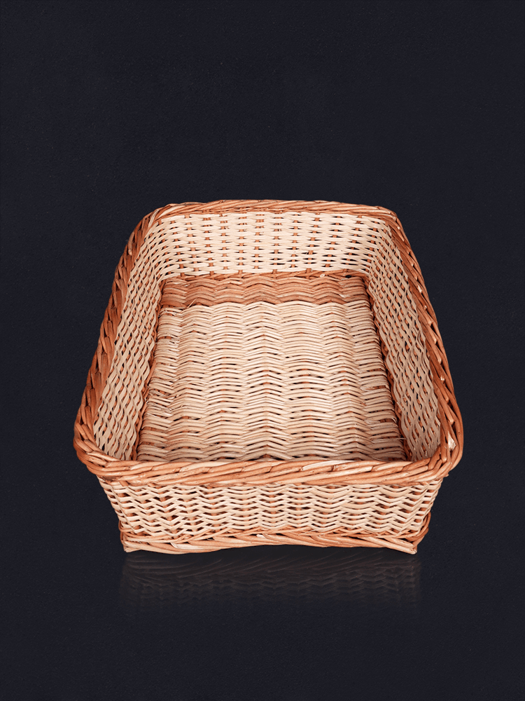 Shaakh Large Rectangular Kashmiri Willow Tray Basket - Shopping in Kashmir