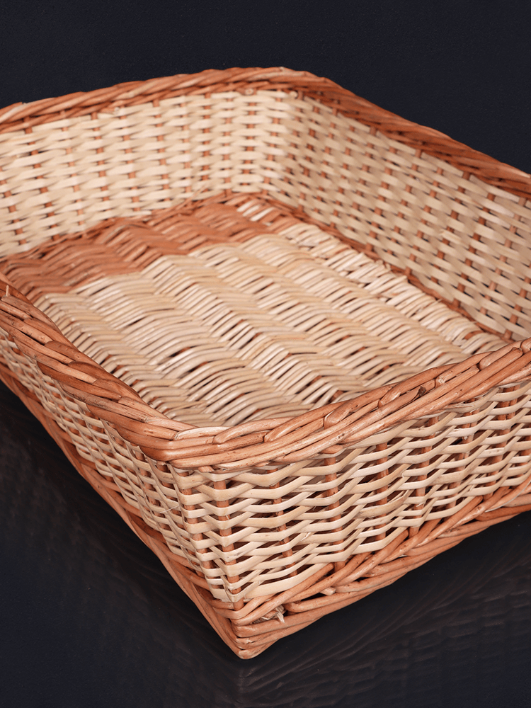 Shaakh Large Rectangular Kashmiri Willow Tray Basket - Shopping in Kashmir