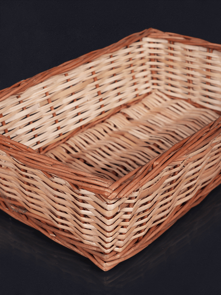 Shaakh Rectangular Willow Fruit Baskets (Set of 3) - Shopping in Kashmir
