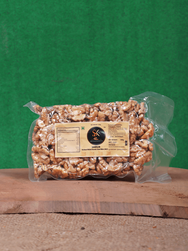 Harud Kashmiri Walnut Kernels Snow White Half(250 gm) - Shopping in Kashmir