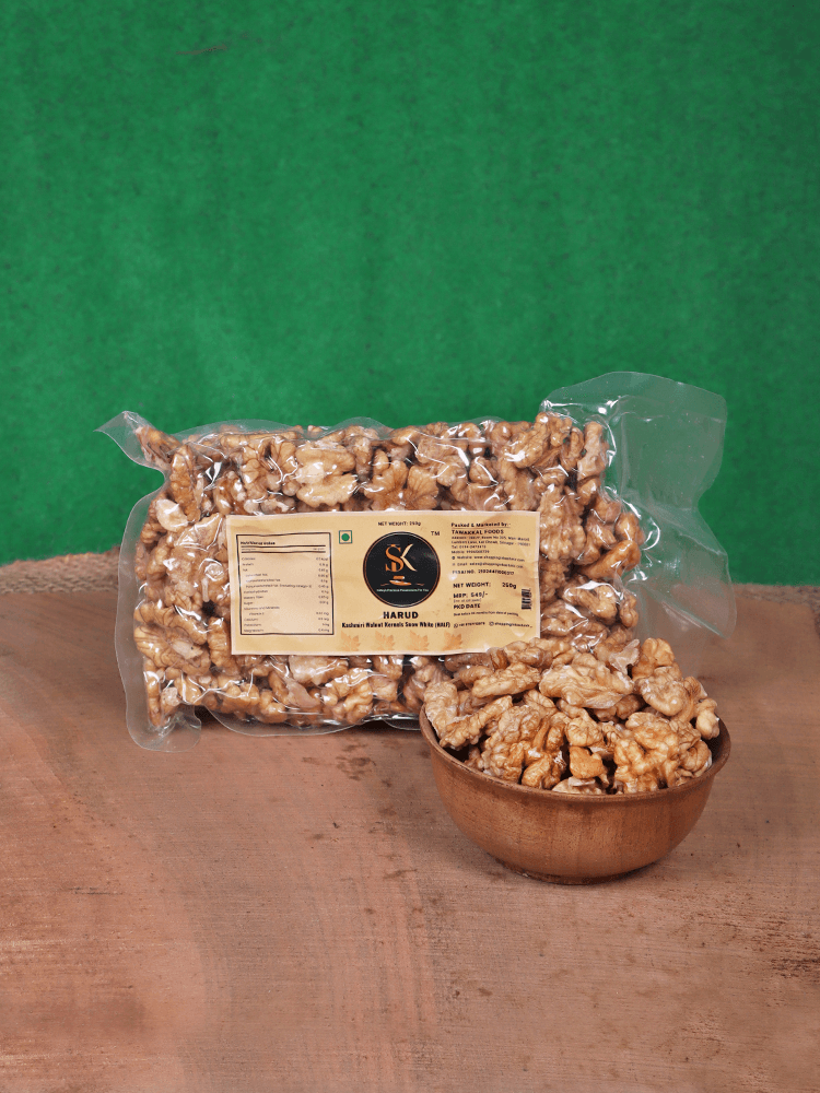 Harud Kashmiri Walnut Kernels Snow White Half(250 gm) - Shopping in Kashmir