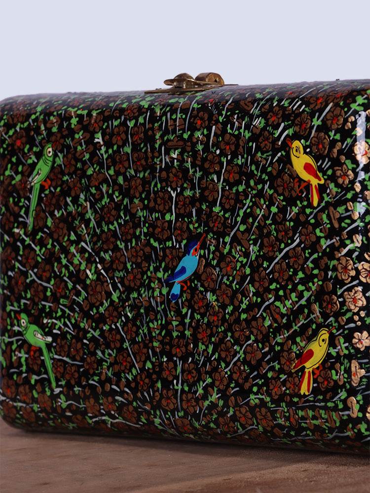 Gold Philai Papier Mache Clutch - Shopping in Kashmir