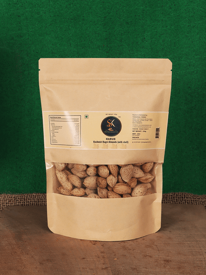 Harud Kashmiri Kaagzi Almonds (With Shell) - Shopping in Kashmir