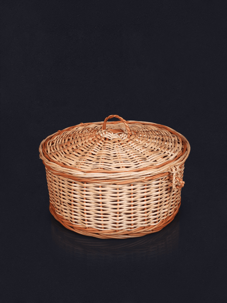 Shaakh Handmade Round Willow Bread Basket (Set of 2) - Shopping in Kashmir