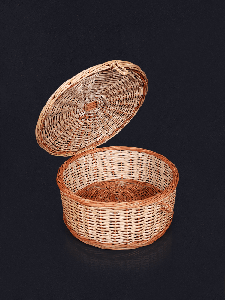 Shaakh Handmade Round Willow Bread Basket (Set of 2) - Shopping in Kashmir