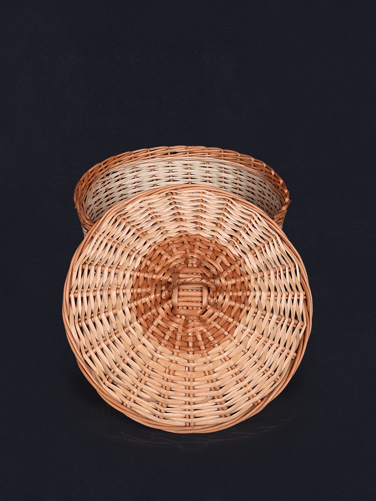 Shaakh Handmade Round Willow Bread Basket (Set of 2) - Shopping in Kashmir