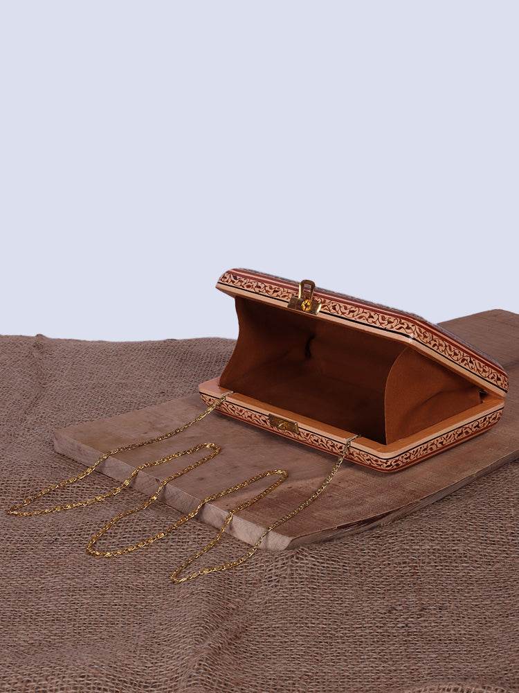 Carpet Finish Papier Mache Clutch - Shopping in Kashmir