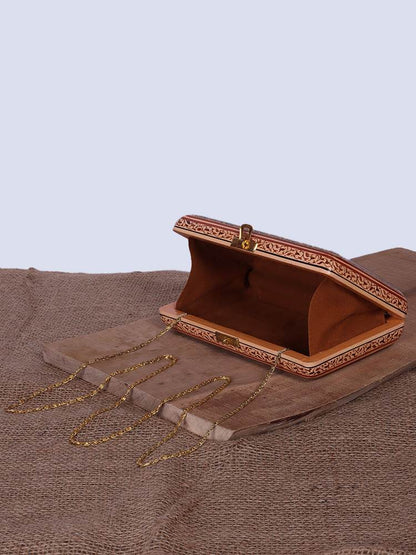 Carpet Finish Papier Mache Clutch - Shopping in Kashmir