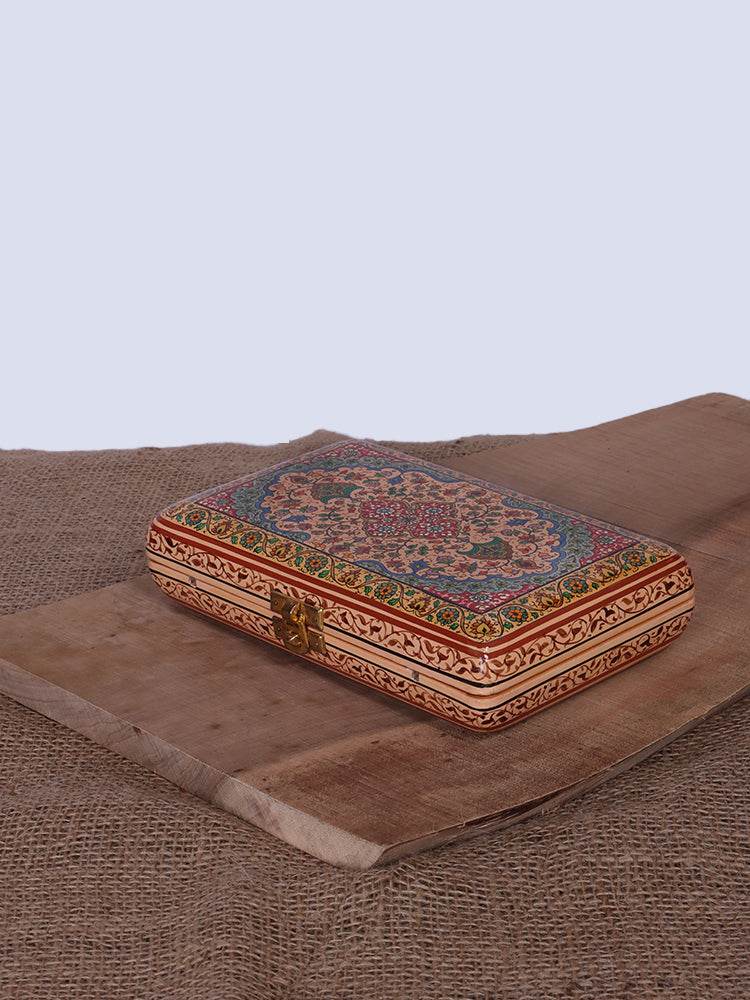 Carpet Finish Papier Mache Clutch - Shopping in Kashmir