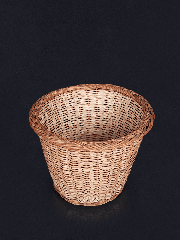 Shaakh Eco-Conscious Handmade Willow Waste Bin - Shopping in Kashmir