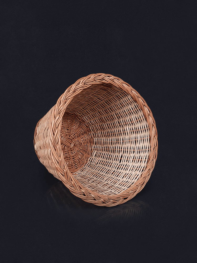 Shaakh Eco-Conscious Handmade Willow Waste Bin - Shopping in Kashmir