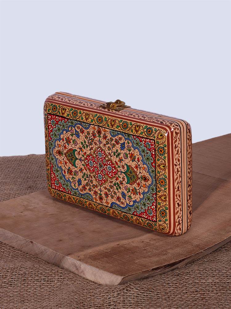 Carpet Finish Papier Mache Clutch - Shopping in Kashmir