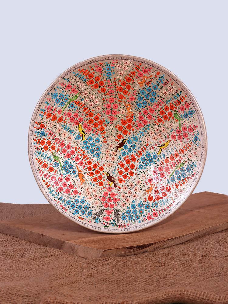 Rang Bast Philai Papier Mache Wall Plate - Shopping in Kashmir