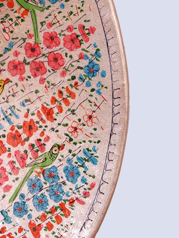 Rang Bast Philai Papier Mache Wall Plate - Shopping in Kashmir