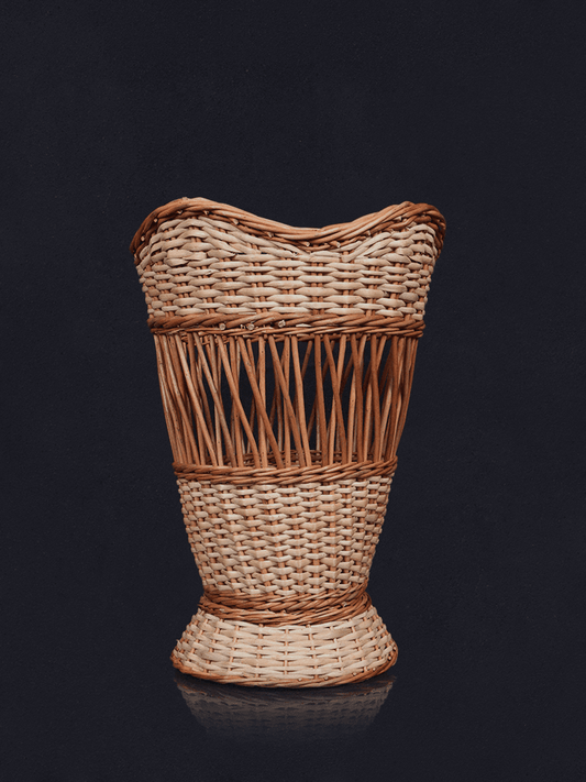 Shaakh Kashmiri Wicker Flower Vase - Shopping in Kashmir