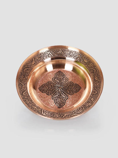 Kashmiri Kandkaari Copper Plates (Set Of 2) - Shopping in Kashmir