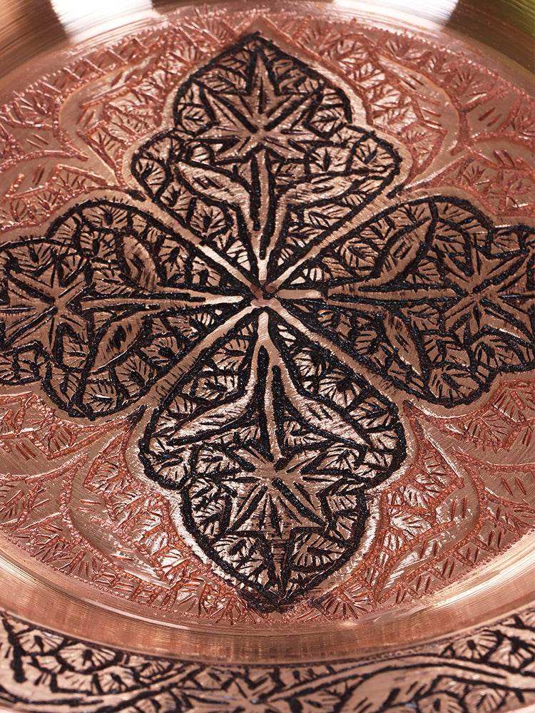Kashmiri Kandkaari Copper Plates (Set Of 2) - Shopping in Kashmir