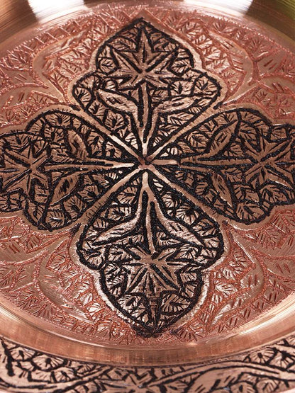 Kashmiri Kandkaari Copper Plates (Set Of 2) - Shopping in Kashmir