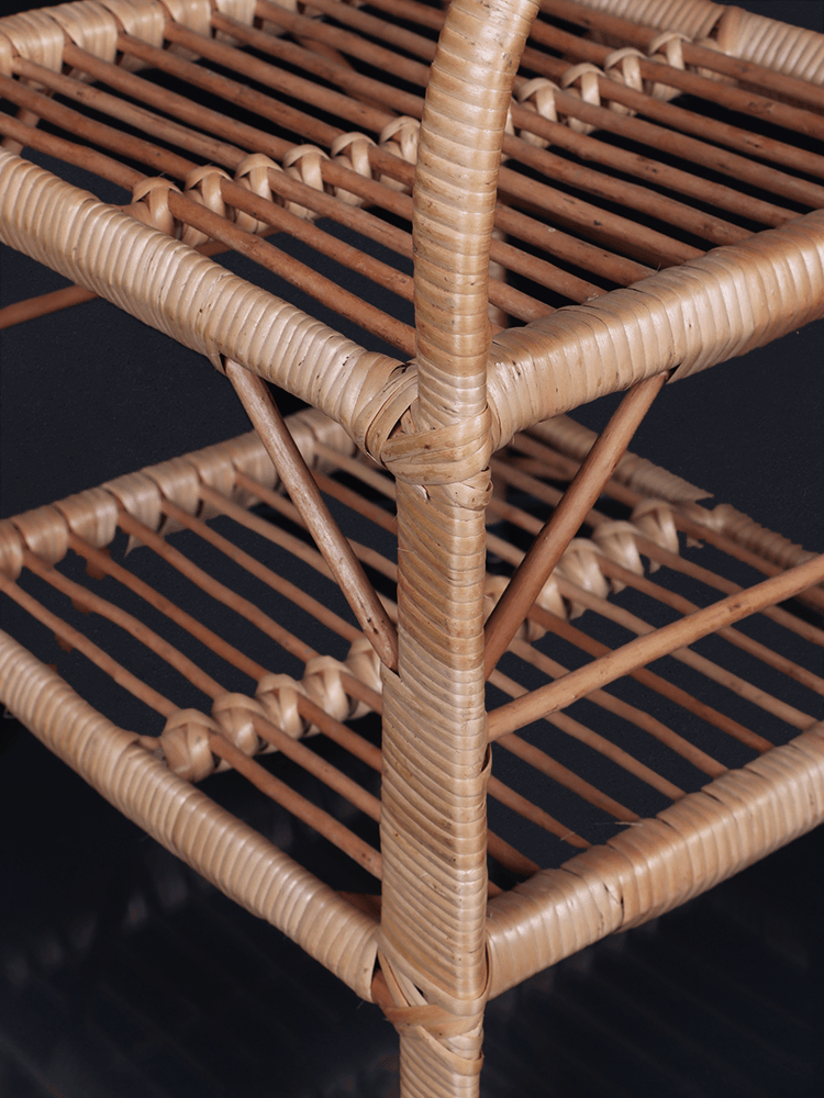 Shaakh Kashmiri Wicker Willow Two-Tier Book Stand - Shopping in Kashmir