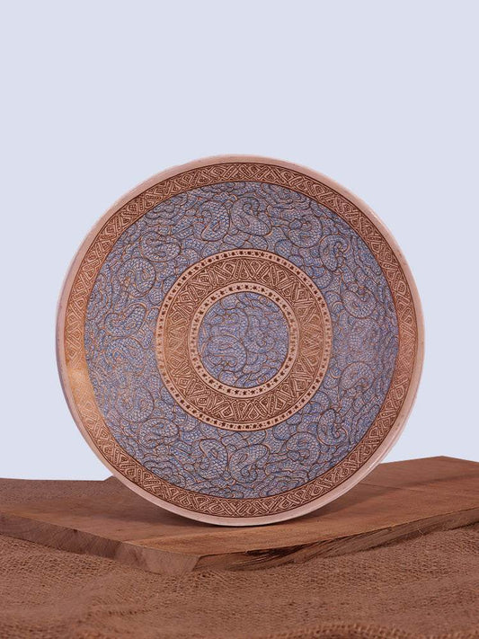 Almond Design Papier Mache Wall Plate - Shopping in Kashmir
