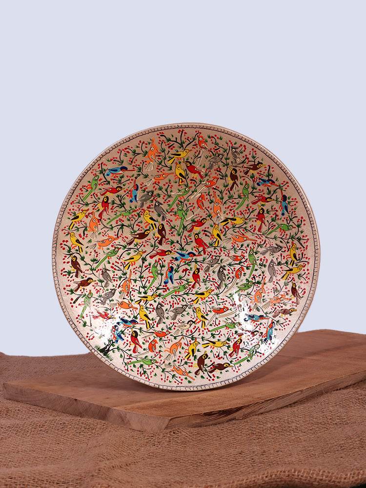 Janwar Design Papier Mache Wall Plate - Shopping in Kashmir