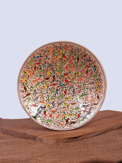 Janwar Design Papier Mache Wall Plate - Shopping in Kashmir