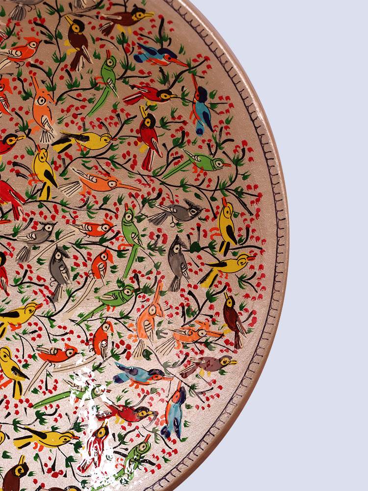 Janwar Design Papier Mache Wall Plate - Shopping in Kashmir