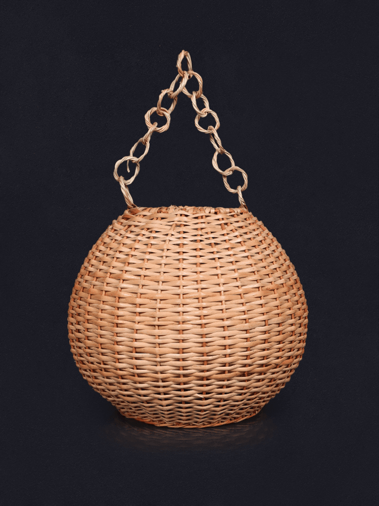 Shaakh Handwoven Round Willow Hanging Lamp Shade - Shopping in Kashmir