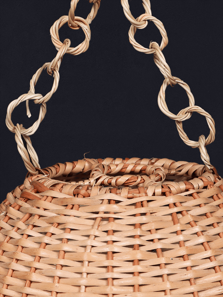 Shaakh Handwoven Round Willow Hanging Lamp Shade - Shopping in Kashmir