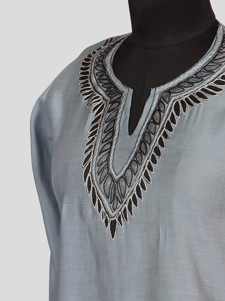 Zariya Cloudy Blue Silk Twins - Coord Set & Kurti