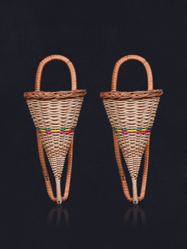 Shaakh Handwoven Willow Hanging Flower Vases (Set of 2) - Shopping in Kashmir