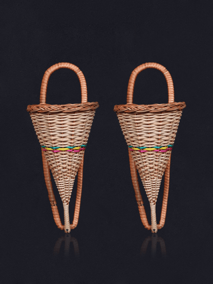 Shaakh Handwoven Willow Hanging Flower Vases (Set of 2) - Shopping in Kashmir