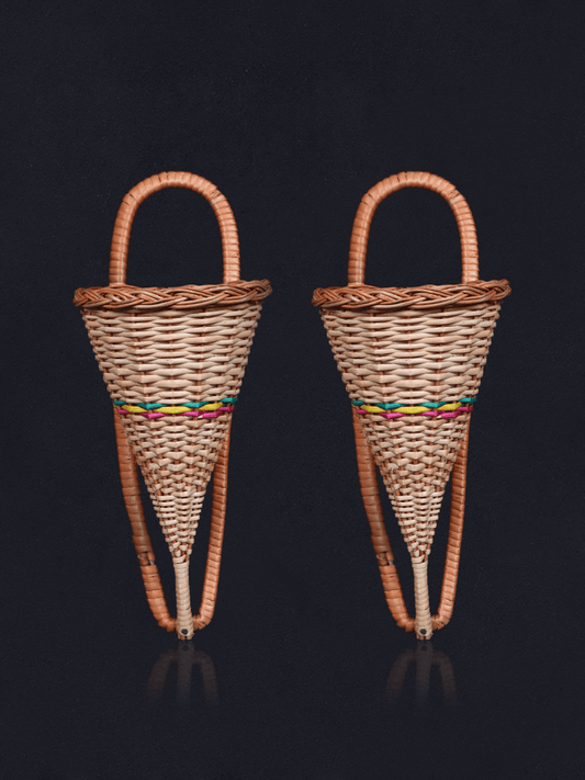 Shaakh Handwoven Willow Hanging Flower Vases (Set of 2) - Shopping in Kashmir