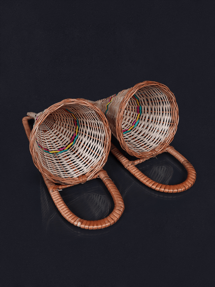 Shaakh Handwoven Willow Hanging Flower Vases (Set of 2) - Shopping in Kashmir
