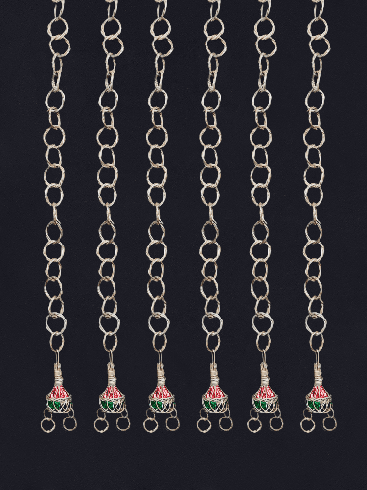 Shaakh Decorative Willow Hanging Chains with Tassels (Set of 6) - Shopping in Kashmir