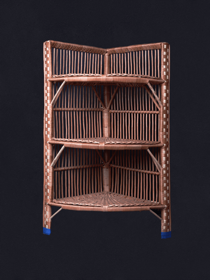 Shaakh Kashmiri Willow Three-Tier Corner Book Stand - Shopping in Kashmir