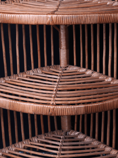 Shaakh 3 Tier Traditional Kashmiri Willow Corner Rack - Shopping in Kashmir