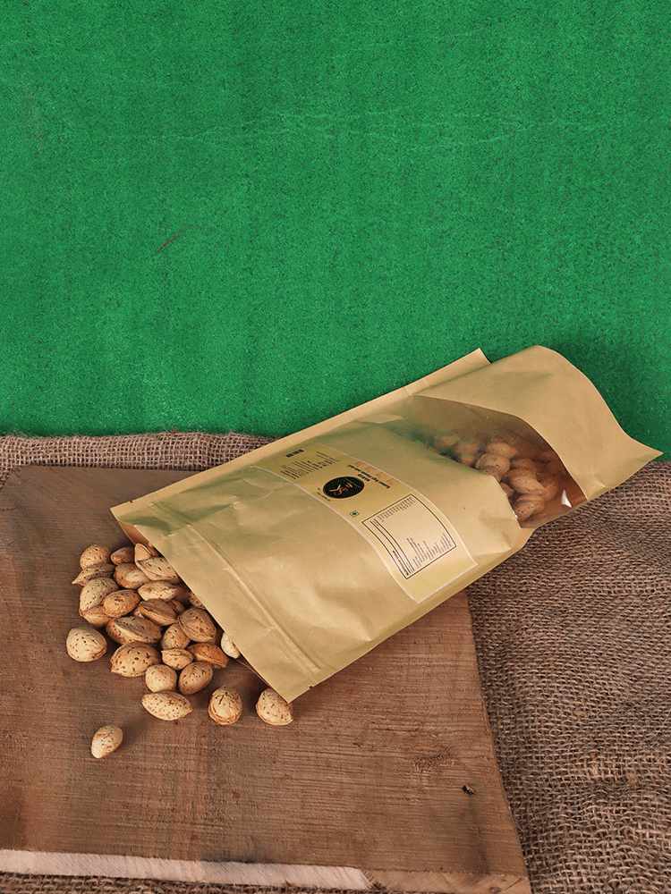 Harud Kashmiri Kaagzi Almonds (With Shell) - Shopping in Kashmir