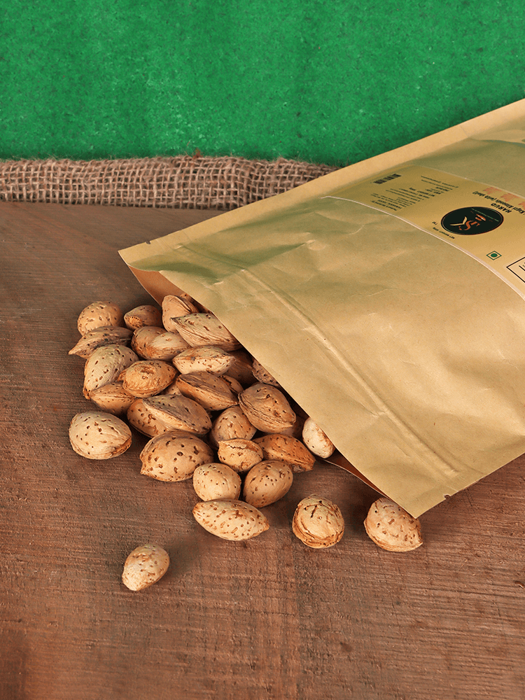 Harud Kashmiri Kaagzi Almonds (With Shell) - Shopping in Kashmir