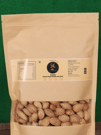Harud Kashmiri Kaagzi Almonds (With Shell) - Shopping in Kashmir