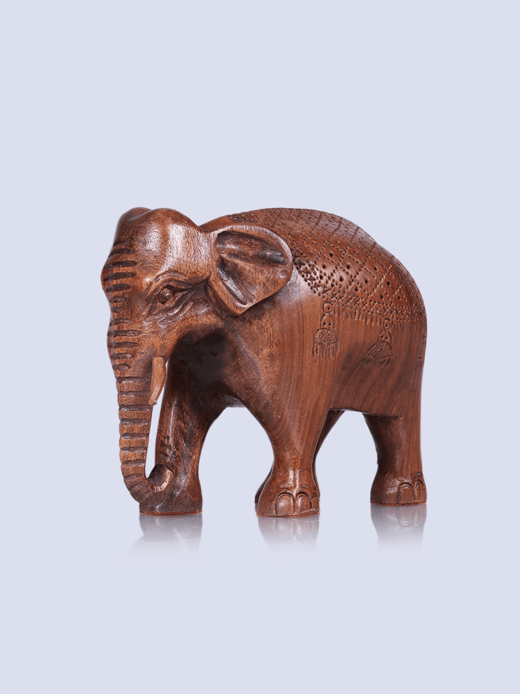 Decor It Walnut Wood Elephant - Shopping in Kashmir