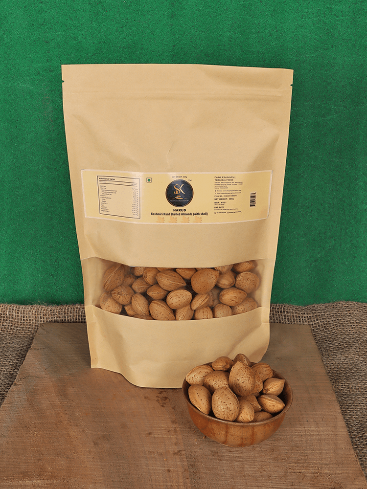 Harud Kashmiri Hard Shelled Almonds (With Shell) - Shopping in Kashmir
