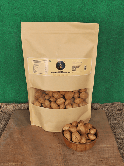 Harud Kashmiri Hard Shelled Almonds (With Shell) - Shopping in Kashmir